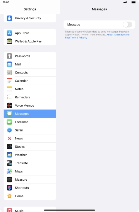 Press the indicator next to 