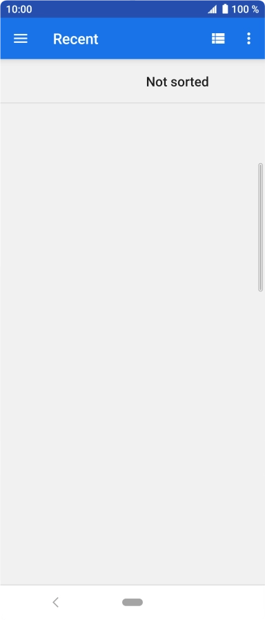 Slide your finger right on the screen and go to the required folder.