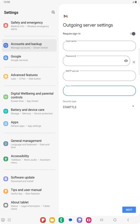 Press the drop down list below 