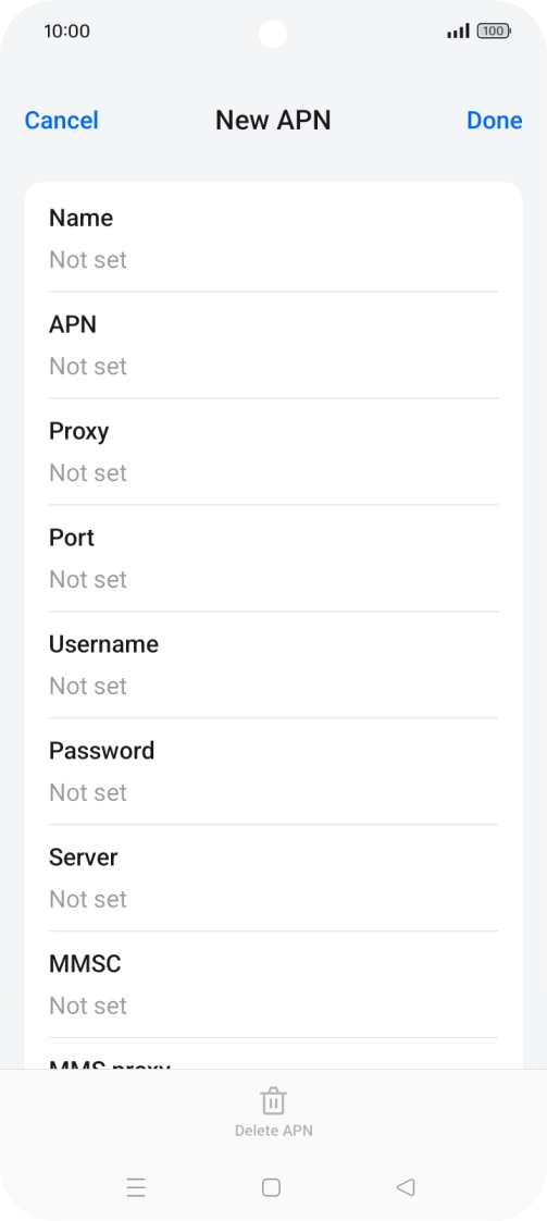 Press the field below 