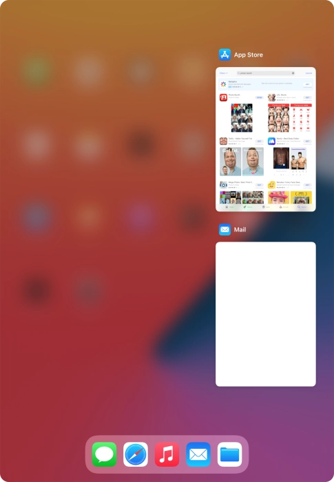Slide upwards on the required application to end it.