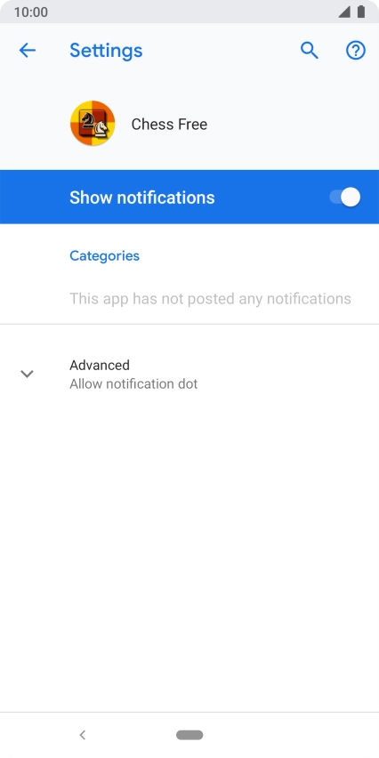 Press the indicator next to 