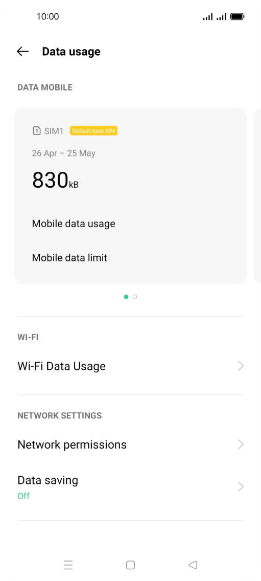 The total data usage is displayed.