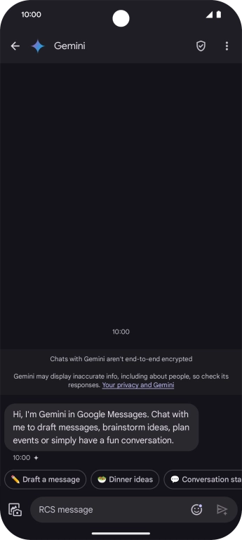 Press the text input field.