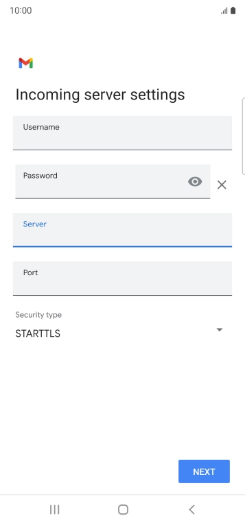 Press the field below 
