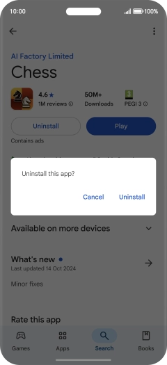 Press Uninstall.