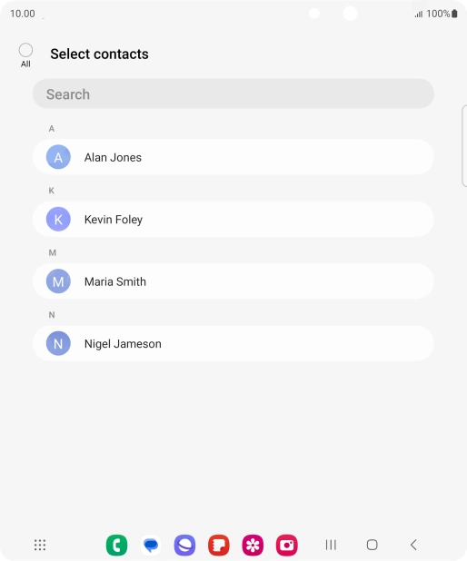 Press the field above 