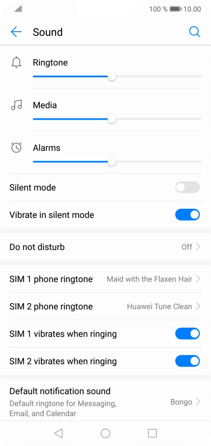 Press the Home key to return to the home screen.