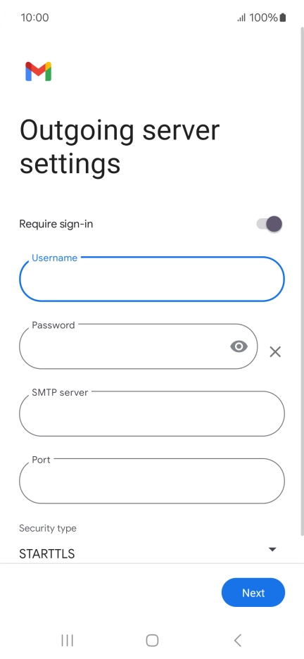 Press the field below 