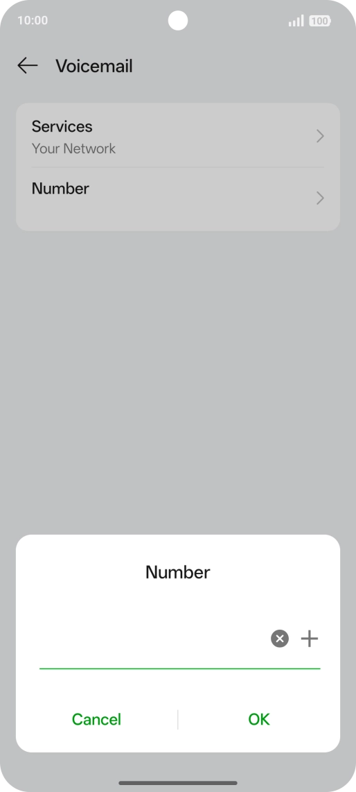 Key in +447953222222 and press OK.