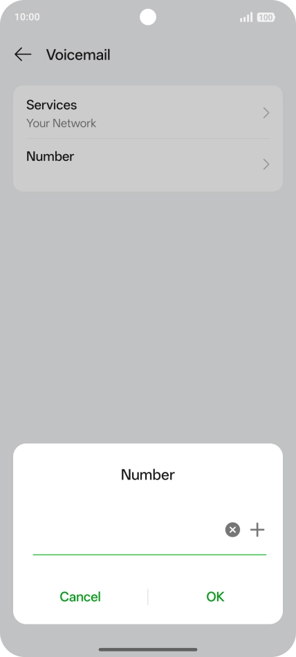 Key in +447953222222 and press OK.