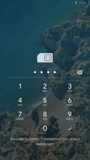 If you're asked to key in your PIN, do so and press the confirm icon. The default PIN is 1111.