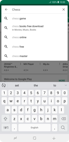 Key in the name or subject of the required app and press the search icon.