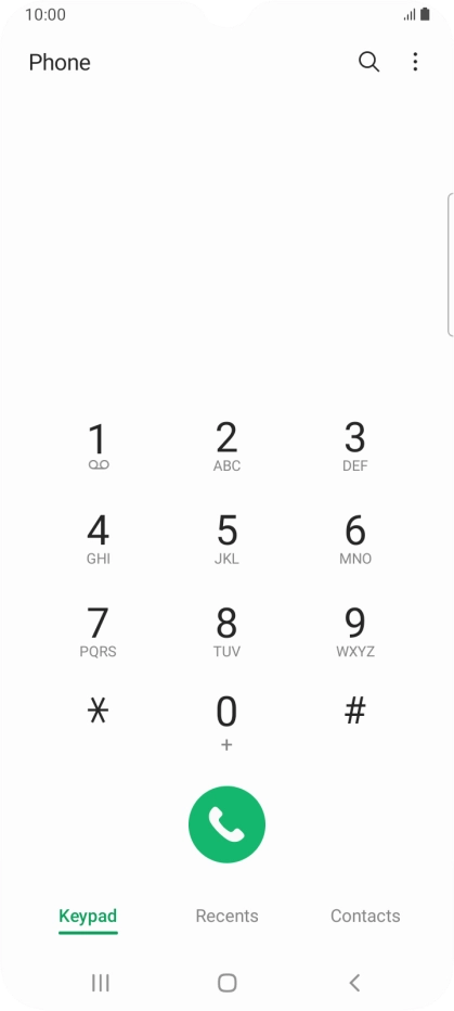 Press the menu icon.