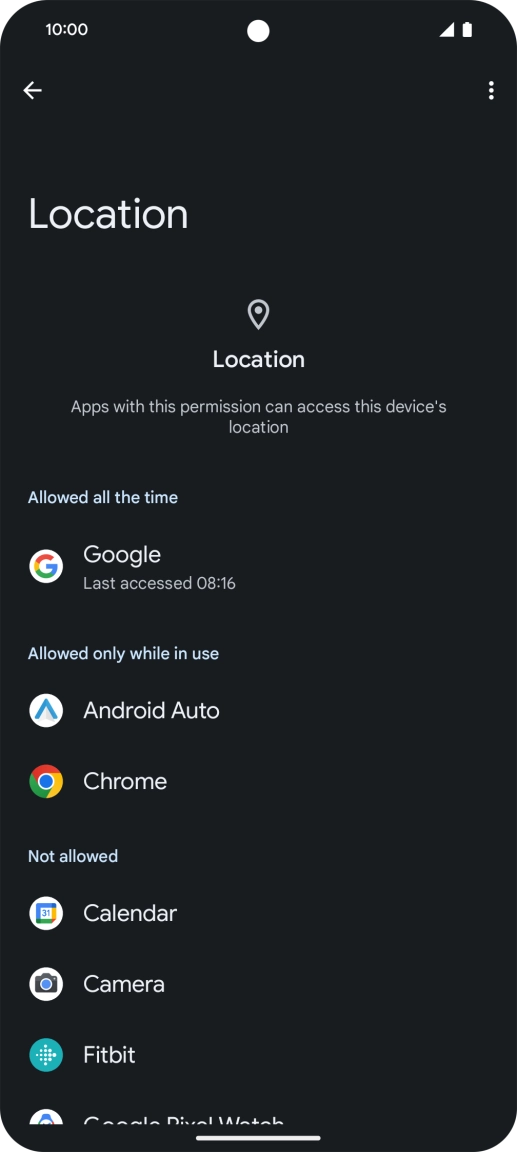 Press the required app.