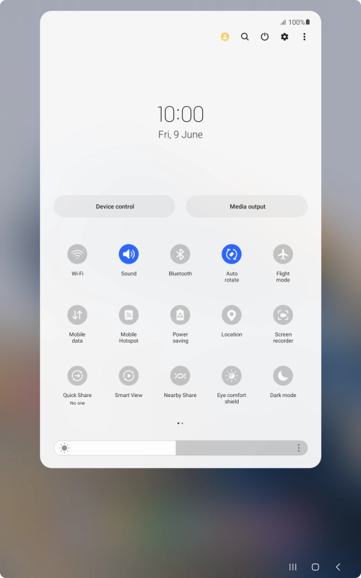 Press the settings icon.