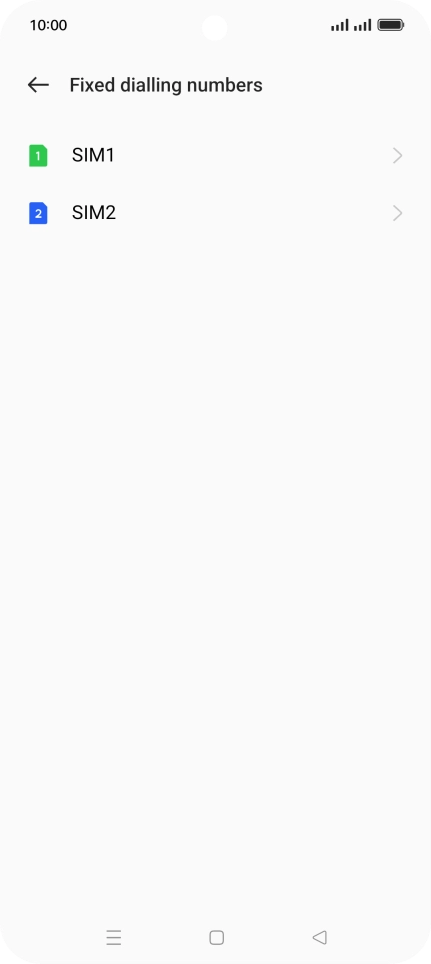 Press the required SIM.