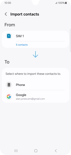 Press the required Google account.