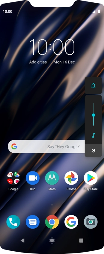Press the sound mode icon the necessary number of times to turn silent mode on or off.