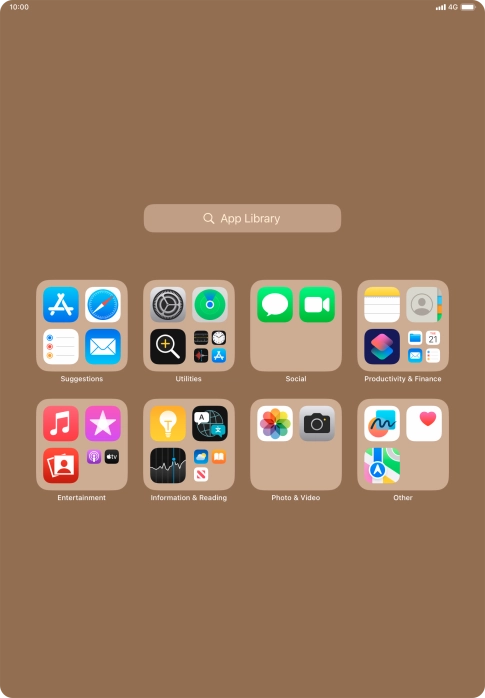 Press the required app.