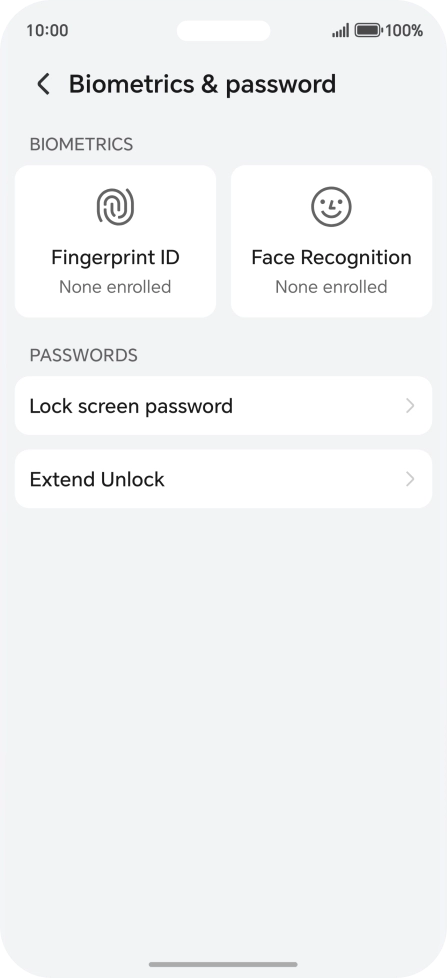 Press Fingerprint ID.
