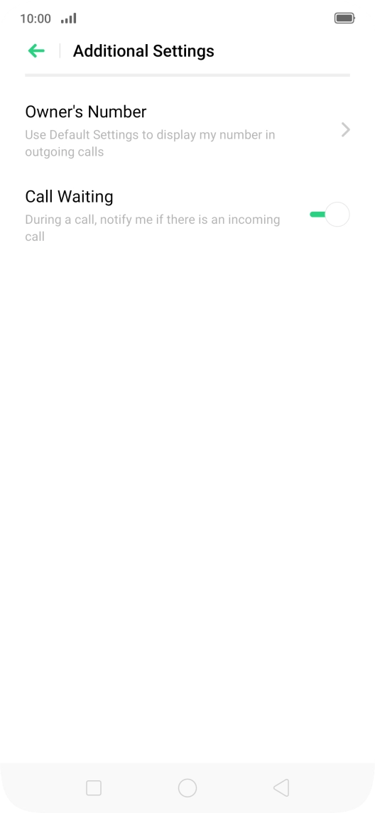 Press the indicator next to 