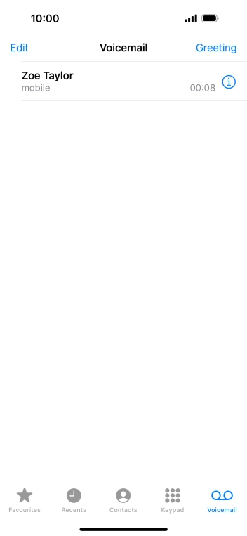 Press the required message.