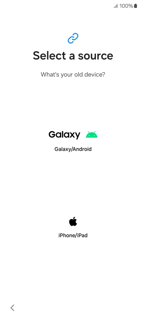 Press the required setting and follow the instructions on the screen to transfer the content from another phone.