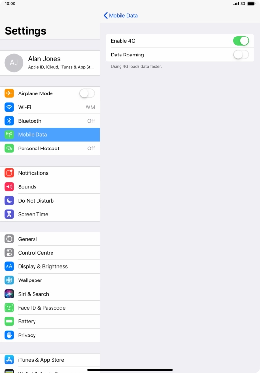 Press the indicator next to 