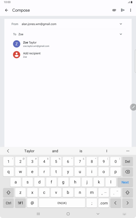 Press the required contact.