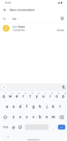 Press the required contact.