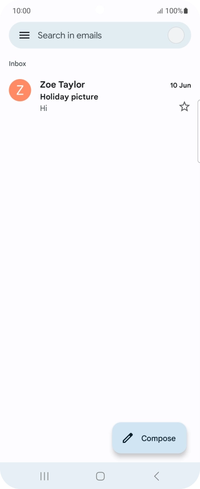 Press the email account icon.