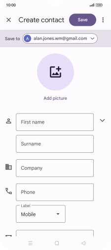 Press the address book drop down list.