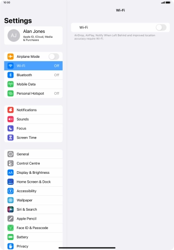 Press the indicator next to 