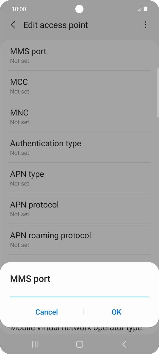 Key in 8080 and press OK.