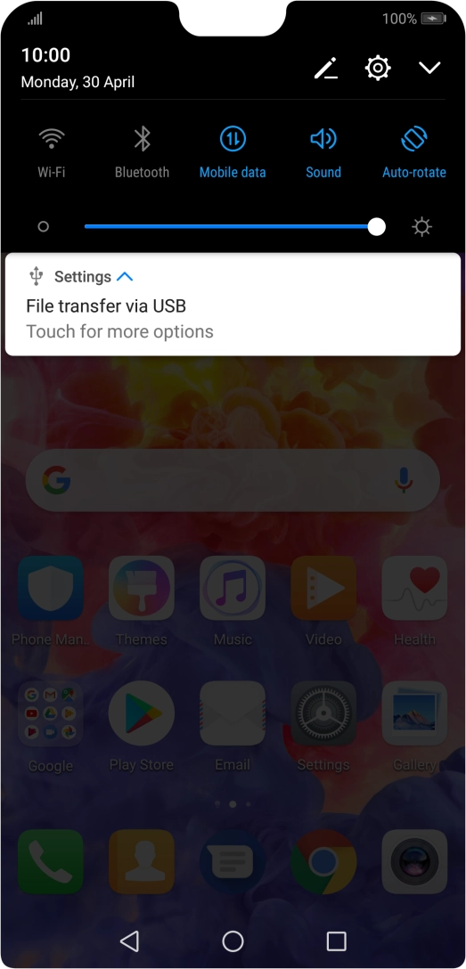 Press Touch for more options.