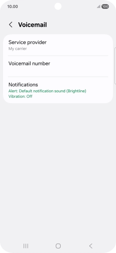 Press Voicemail number.