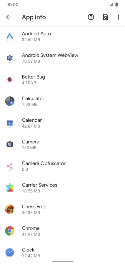 Press the required app.