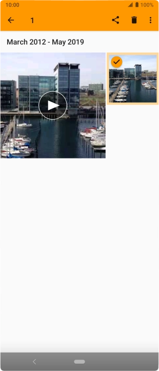 Press the menu icon.