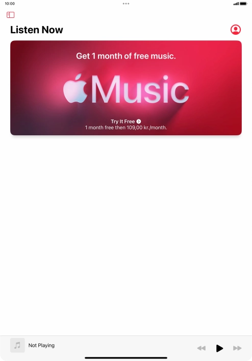 Slide your finger right starting from the left side of the screen.