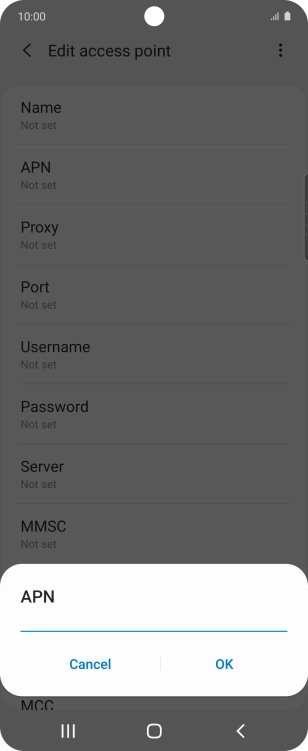 Key in everywhere and press OK.