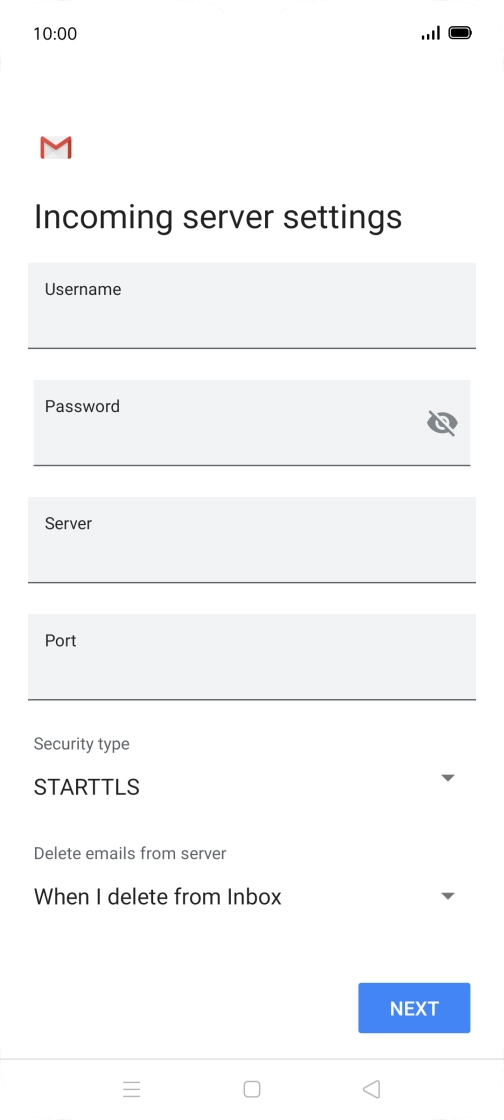 Press the field below 