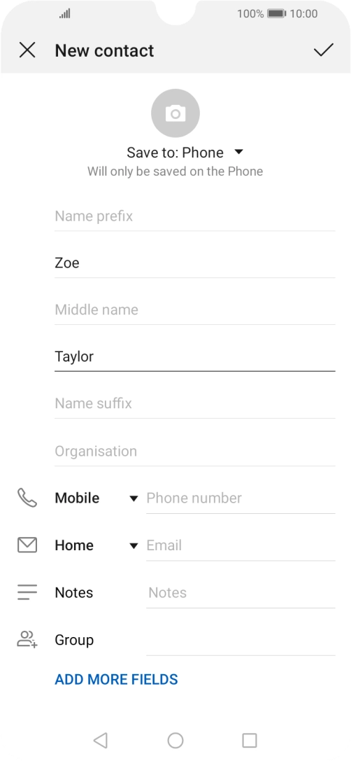 Press Phone number and key in the required phone number.