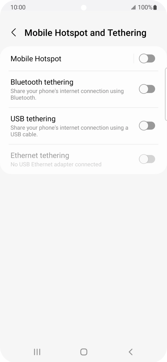 Press Mobile Hotspot.