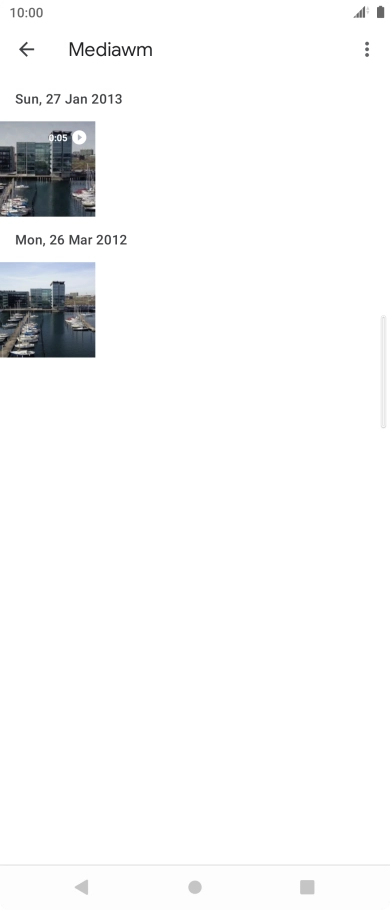 Press and hold any picture or video clip.