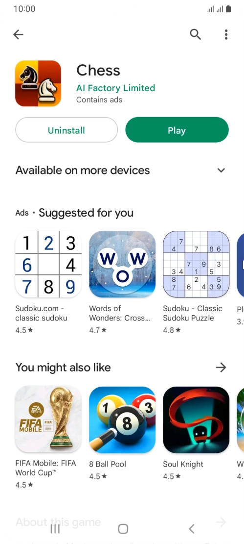 Press the Home key to return to the home screen.