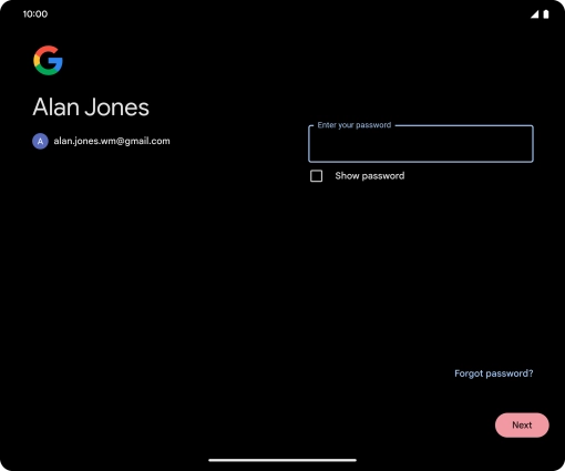 Press the field below 