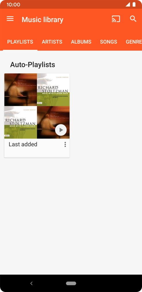 Press the required category and go to the required audio file.