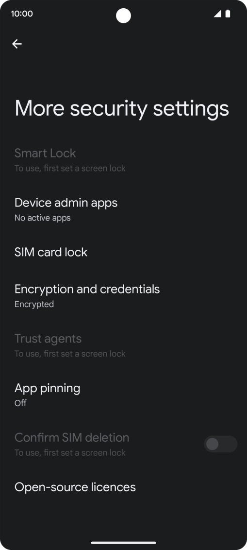 Press SIM card lock.