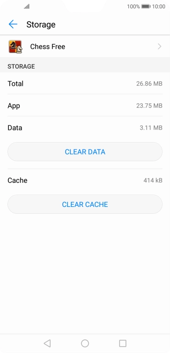 Press CLEAR CACHE.